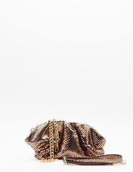 Clutch Bronce Fruncido para Mujer