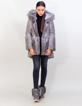 Parka pelo gris para Mujer