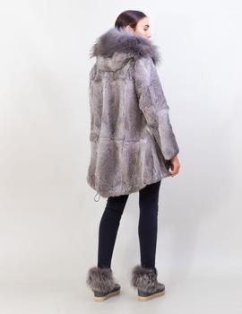 Parka pelo gris para Mujer