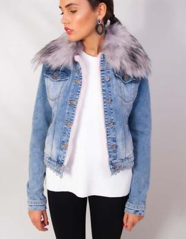 Denin Jacket Stonebleached Fracomina para Mujer