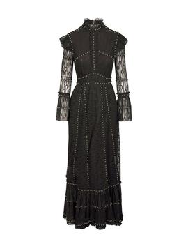 Vestido Highly Largo Encaje Bolita Negro