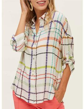 Camisa Básica-Estampado Multicolor Oky para Mujer