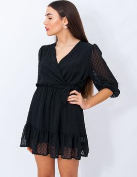 Vestido Miss Miss Plumeti Negro para Mujer