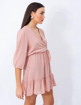 Vestido Miss Miss Plumeti Rosa Palo para Mujer