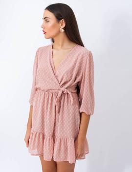 Vestido Miss Miss Plumeti Rosa Palo para Mujer