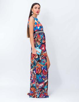 Vestido Crep Luana Multicolor Corpary para Mujer