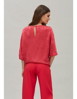 Top Manga Japonesa-Jacquard Viscosa Oky para Mujer