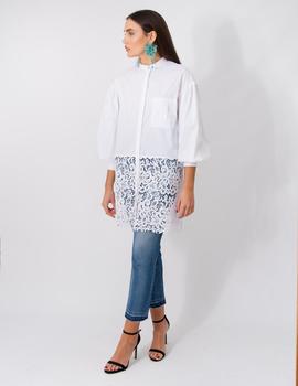 Camisa Isabelle Blanche Popeline Balza Macrame para Mujer