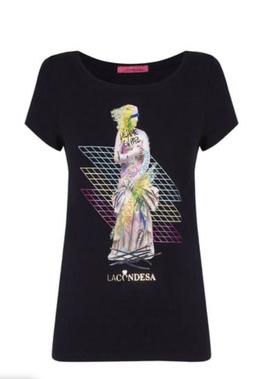 Camiseta Estatua Negra La Condesa para Mujer