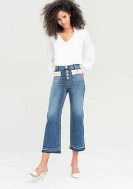 Culotte Fracomina Denim Pants Stonewash para Mujer