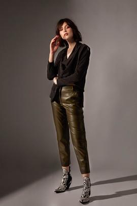 Pantalón Polipiel Nakuro Verde para Mujer