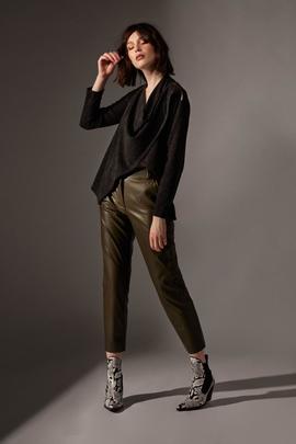 Pantalón Polipiel Nakuro Verde para Mujer