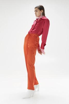 Pantalón Básico Raso Naranja Isabelle Blanche para Mujer