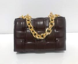 Bolso Trenzado Marrón para Mujer