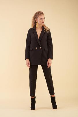 Blazer Cruzada Negra Nakuro para Mujer