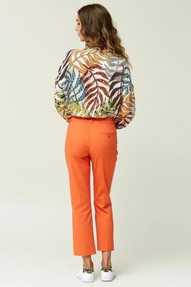 Pantalón Oky Campana-Algodón Stretch Naranja para Mujer