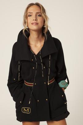 Chaqueta Masavi Felpa Negro para Mujer