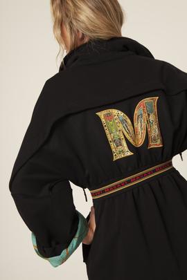 Chaqueta Masavi Felpa Negro para Mujer