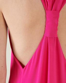 Vestido Largo Silvian Heach Albaio Fucsia para Mujer