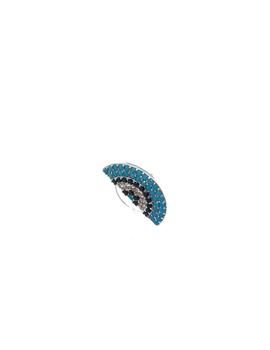 Pendiente Media Luna Azul para Mujer