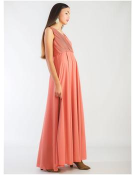 Vestido largo Fracomina salmón para mujer