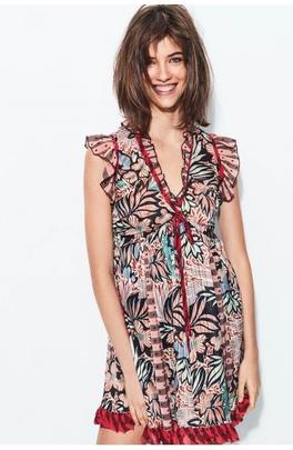 Vestido H.Preppy Gasa Tropical Combina Multicolor para Mujer