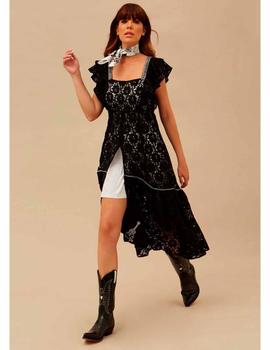 VESTIDO ROSSIE WESTERN ENCAJE MEDIO LARGO