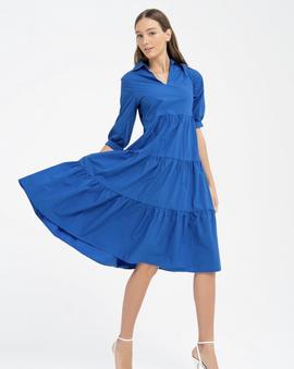 Vestido Largo Fracomina Bluette Azul Klein para Mujer