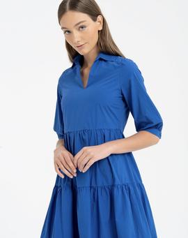 Vestido Largo Fracomina Bluette Azul Klein para Mujer