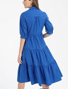 Vestido Largo Fracomina Bluette Azul Klein para Mujer