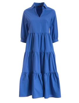 Vestido Largo Fracomina Bluette Azul Klein para Mujer