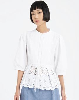 Blusa 3/4 Fracomina Lorzas Blanca para Mujer