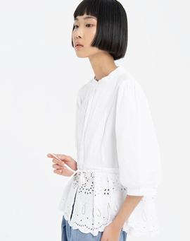 Blusa 3/4 Fracomina Lorzas Blanca para Mujer