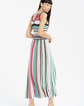 Vestido Fracomina Rayas Largo Tank Multicolor para Mujer