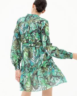 Vestido Fracomina Corto Printed Verde para Mujer