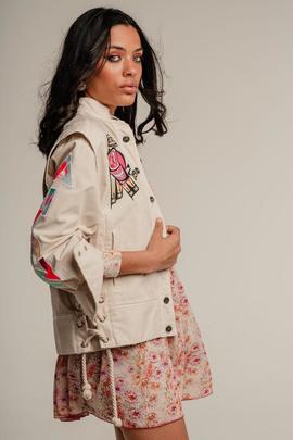 Chaqueta Guts-Love Arizona Beige para Mujer