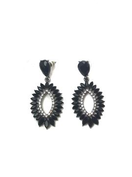Pendiente Cristal Negro para Mujer
