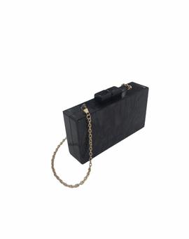 Clutch Rígido Negro para Mujer