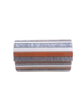 Clutch Multicolor Rayas Rosas para Mujer