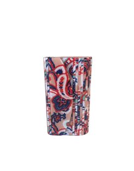 Clutch Estampado Rojo y Marino para Mujer