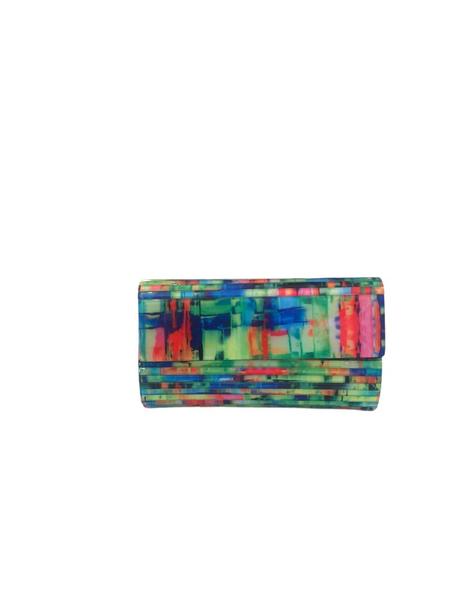 Clutch Estampado Multicolor Verde Mujer