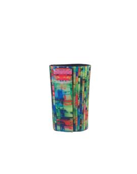 Clutch Estampado Multicolor Verde Neón para Mujer
