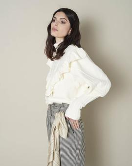 Sweater Silvian Ribbar Beige para Mujer