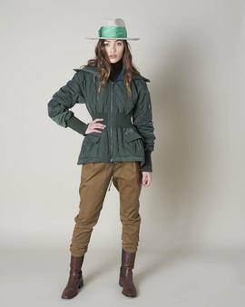 Bomber Silvian Pariump Verde Militar para Mujer