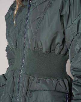 Bomber Silvian Pariump Verde Militar para Mujer