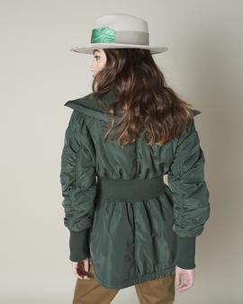 Bomber Silvian Pariump Verde Militar para Mujer