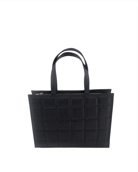 Bolso Negro Piel Cuadrado Grande para