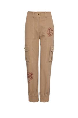 Pantalón Masavi Cargo Corazones Camel para Mujer