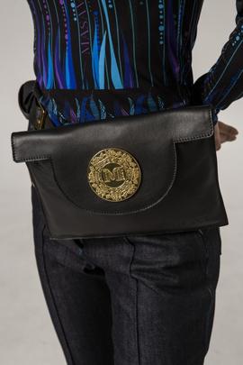 Pochette Masavi Hebilla Redonda Negro para Mujer