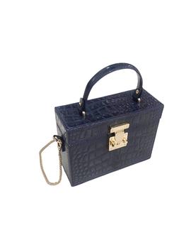 Bolso Caja Charol Marino para Mujer